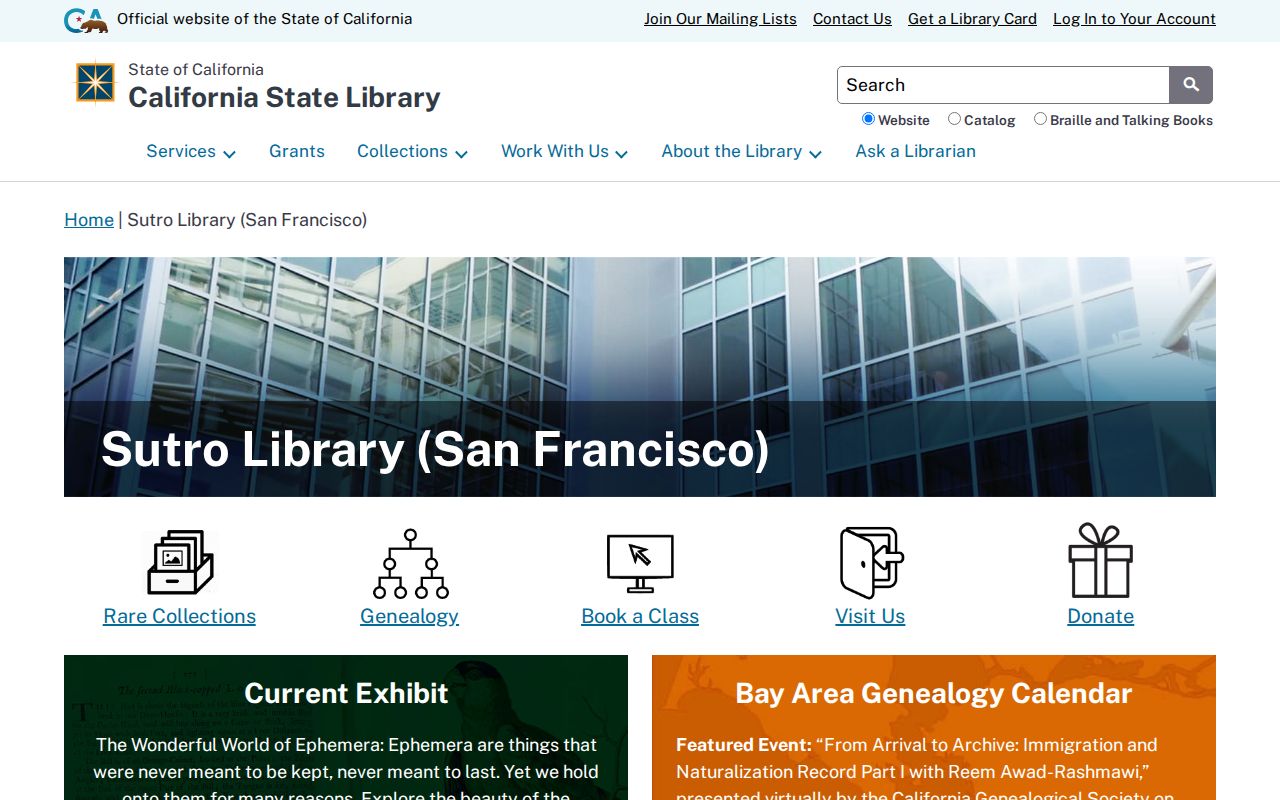 Redding city directory Sutro Library genealogy fallback collections