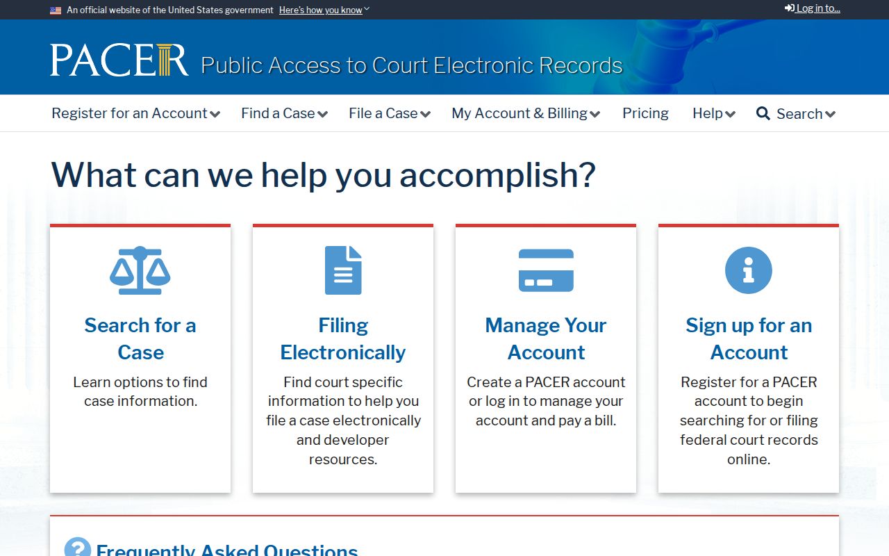Redding past residents federal court records through PACER
