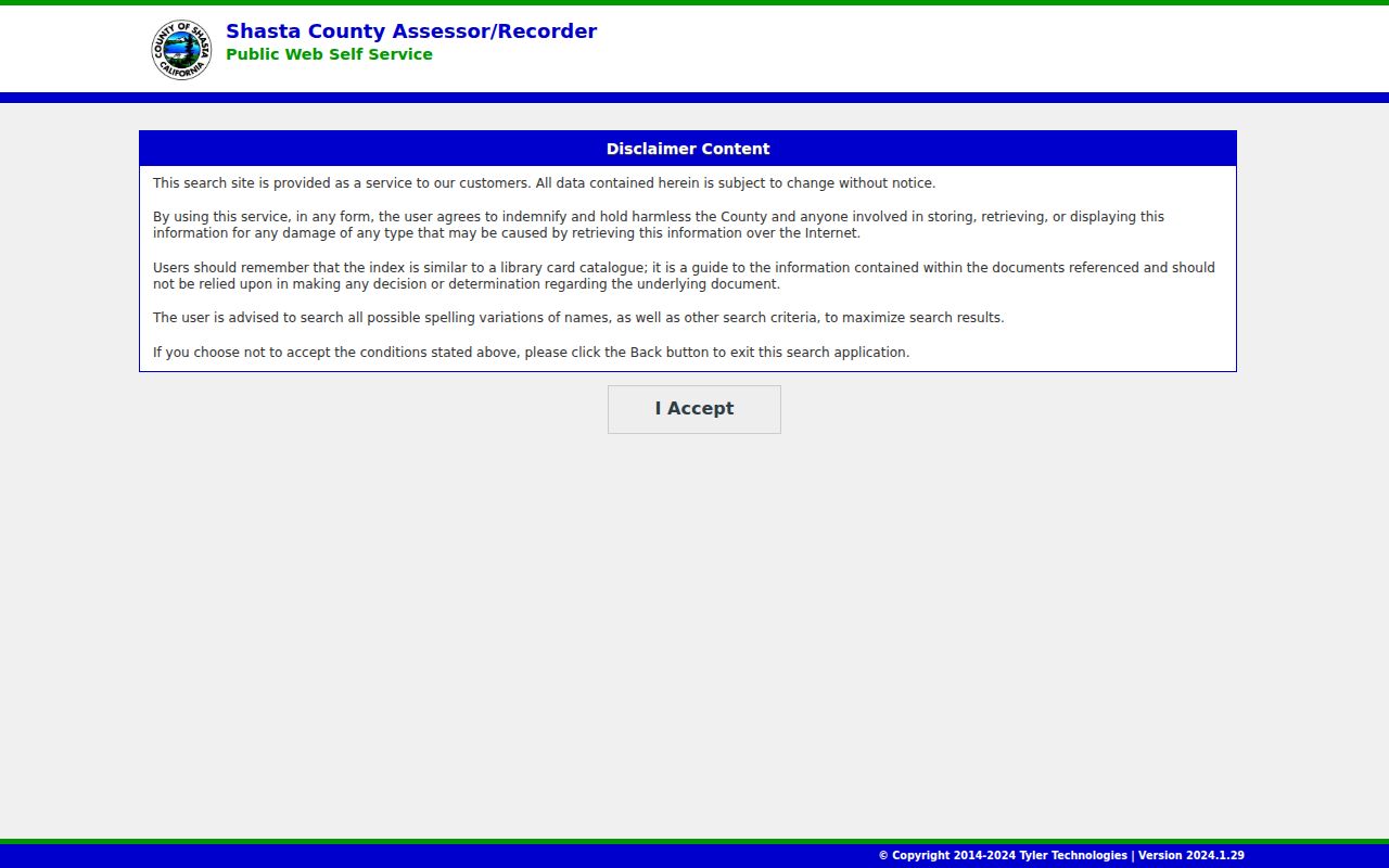 Redding street directory Recorder grantor grantee index