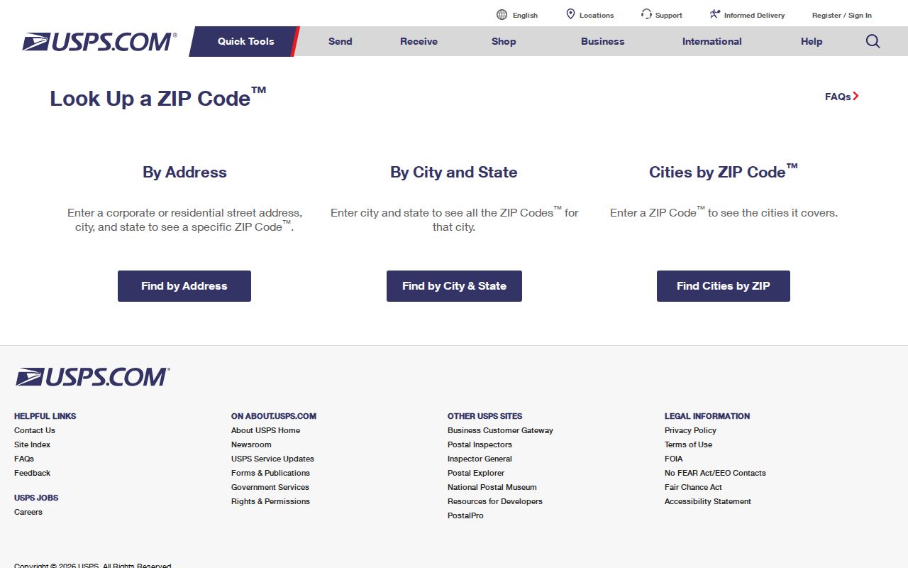 Redding ZIP code directory USPS address lookup